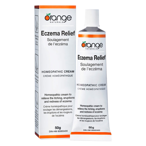 Box and Tube of Orange Naturals Eczema Relief Cream 50 Grams