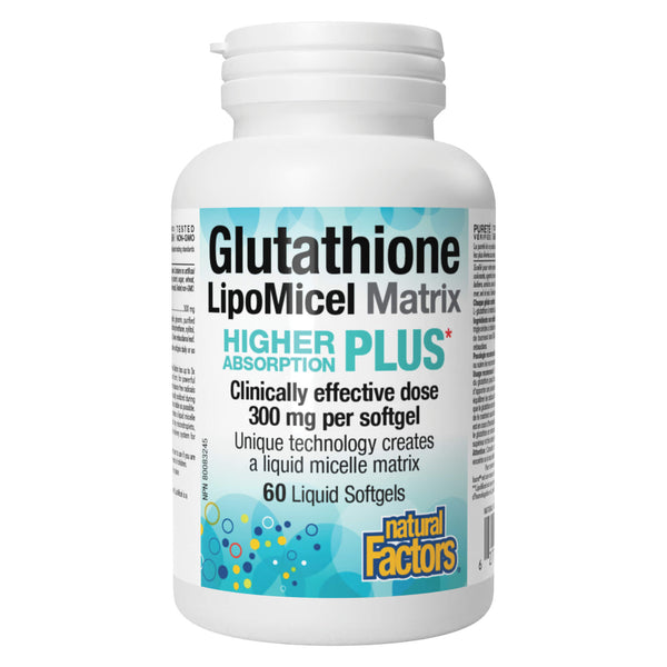 NaturalFactors GlutathioneLipoMicelMatrix 300mg 60Softgels