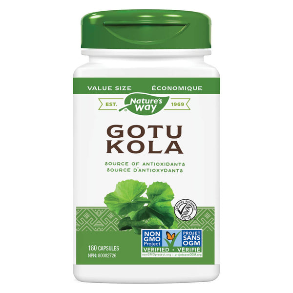 Bottle of Nature's Way Gotu Kola 180 Capsules