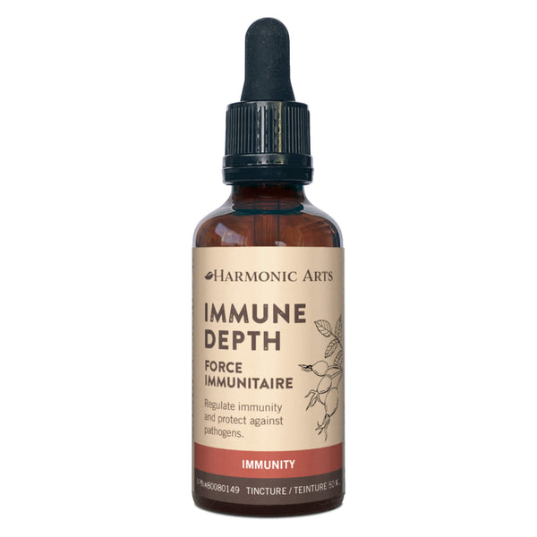 Dropper Bottle of Harmonic Arts Immune Depth Tincture 50 Milliliters