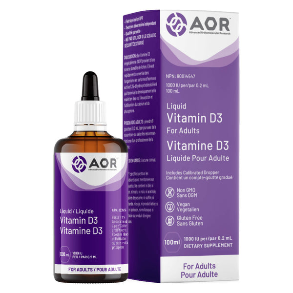 AOR LiquidVitaminD3ForAdults 100ml 1000IU/0.2ml