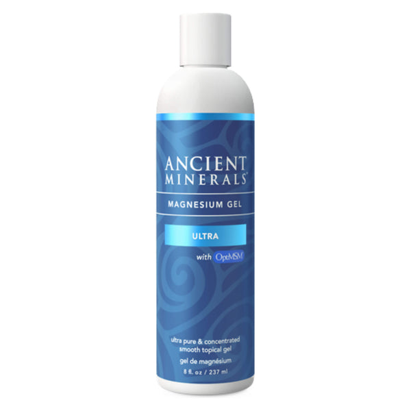 Ancient Minerals - Magnesium Gel  Ultra with OptiMSM 8 Ounces | Optimum Health Vitamins, Canada