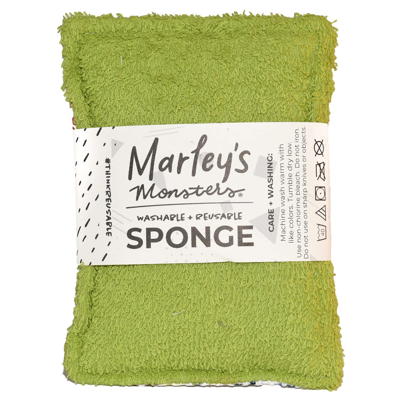 Marley's Monster Sponge Cloth Green with Surprise pattern