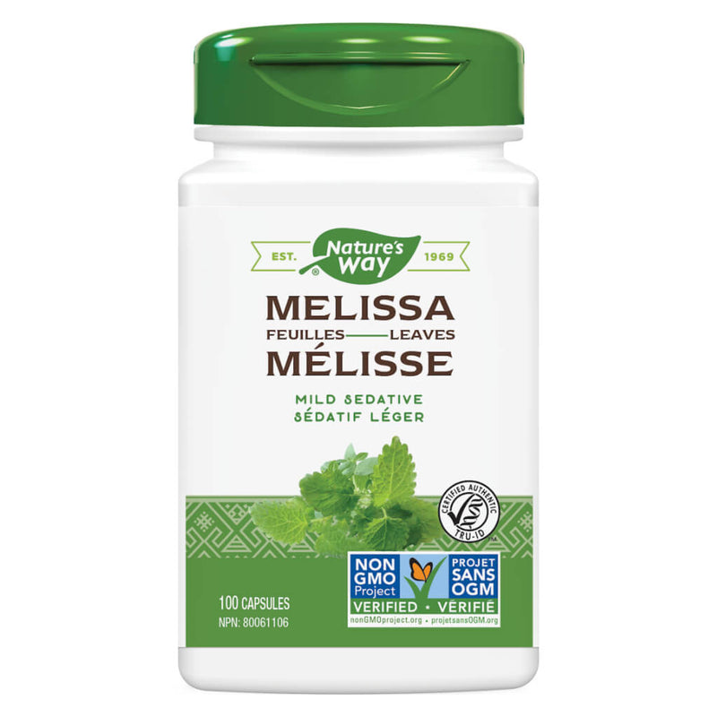 Bottle of Nature's Way Melissa (Lemon Balm) Leaves 100 Capsules