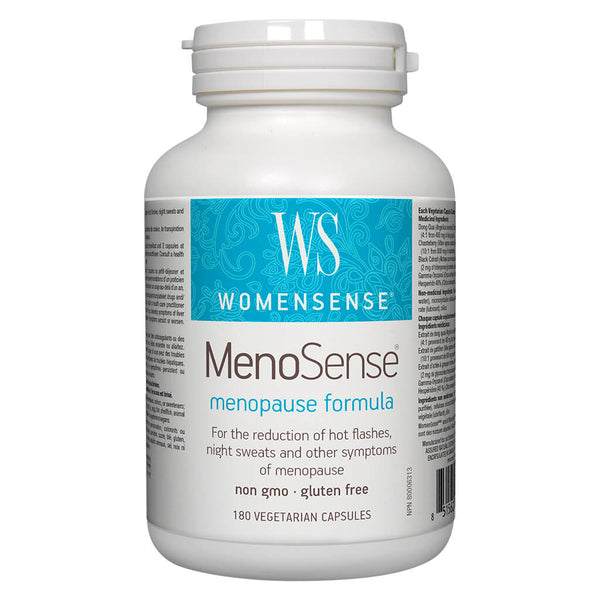 Bottle of MenoSense 180 Vegetarian Capsules