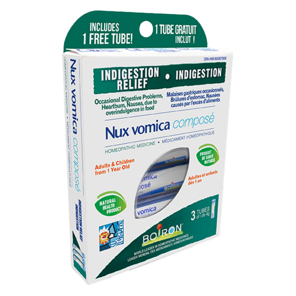 Box of Boiron Nux Vomica Composé 3 x 80 Pellets