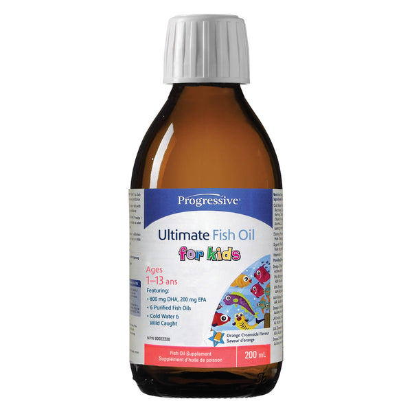 Bottle of Progressive Omegessential for Kids 200 Milliliters