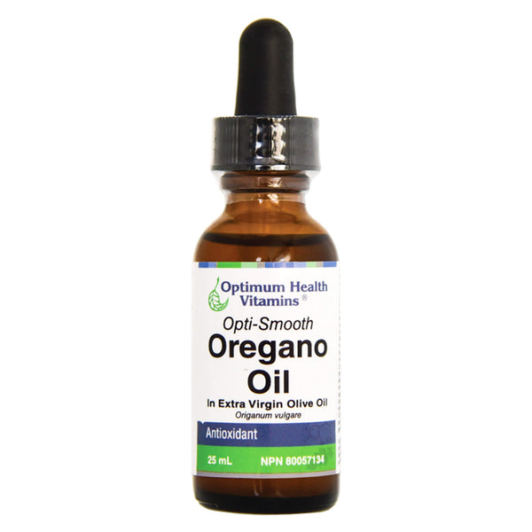 Optimum Health Vitamins - Opti-Smooth Oregano Oil in Extra Virgin Olive Oil Antioxidant 25 mL | Optimum Health Vitamins, Canada