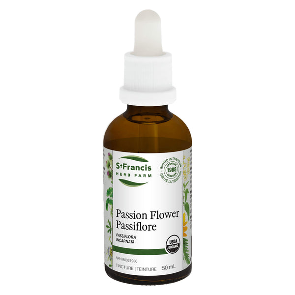 Bottle of St. Francis Herb Farm Passion Flower Tincture 50 Milliliters