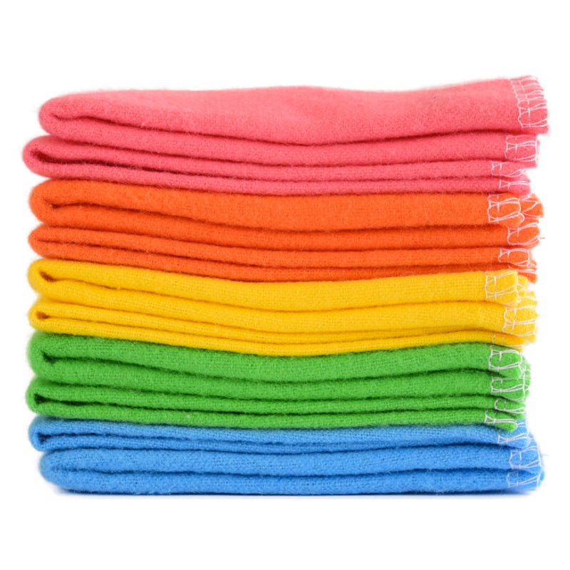 Cheeks Ahoy Reusable Cloth Wipes Rainbow 10-Pack