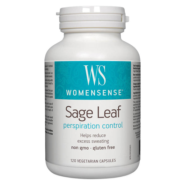 Bottle of WomenSense Sage Leaf 120 Vegetarian Capsules