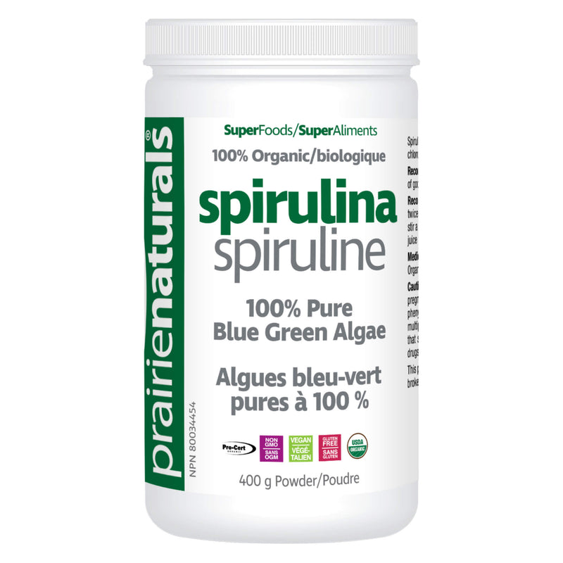 Container of Organic Spirulina Powder 400 Grams