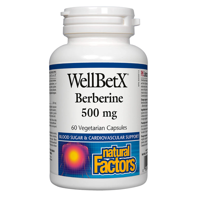 WellBetX Berberine 500 mg (60 Vegetarian Capsules)