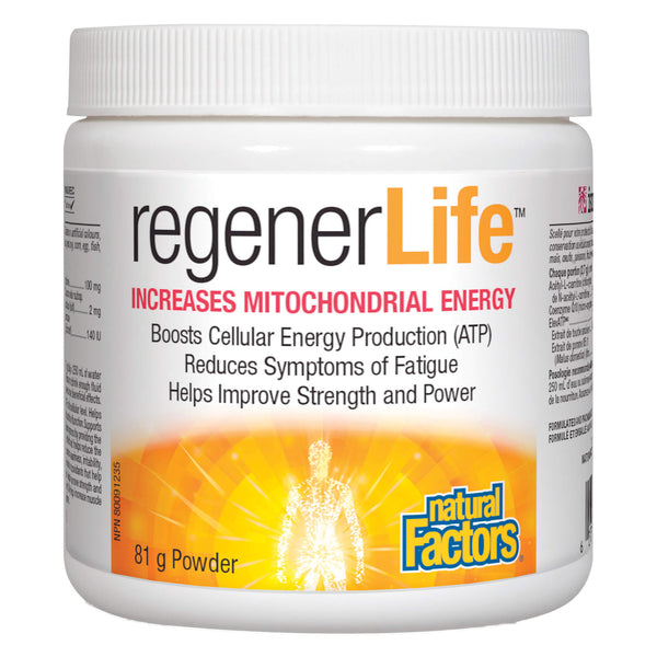 Tub of NaturalFactors RegenerLife 81gPowder